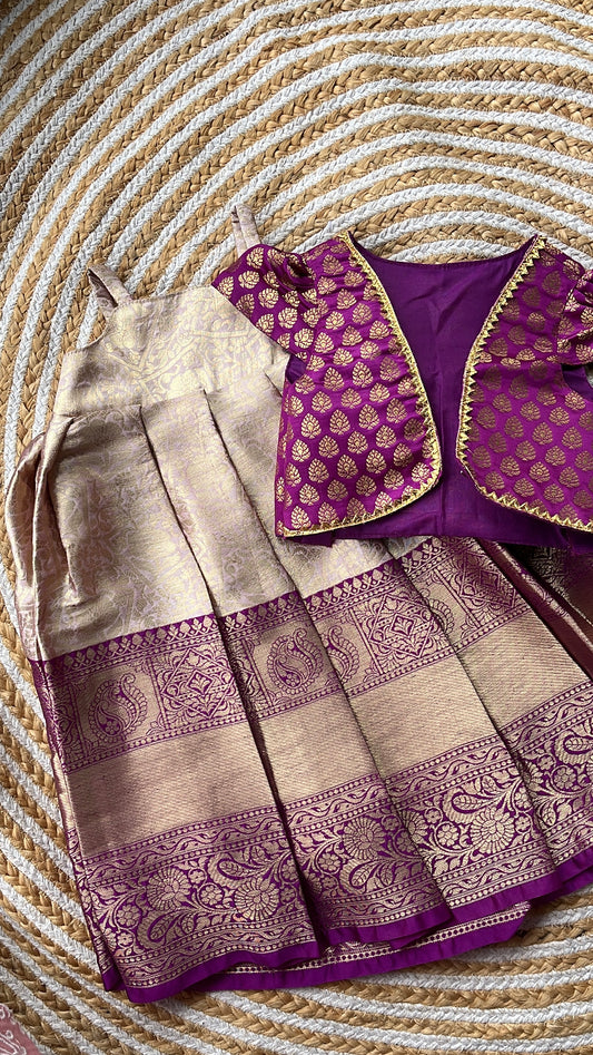 Ethnic frock with overcoat