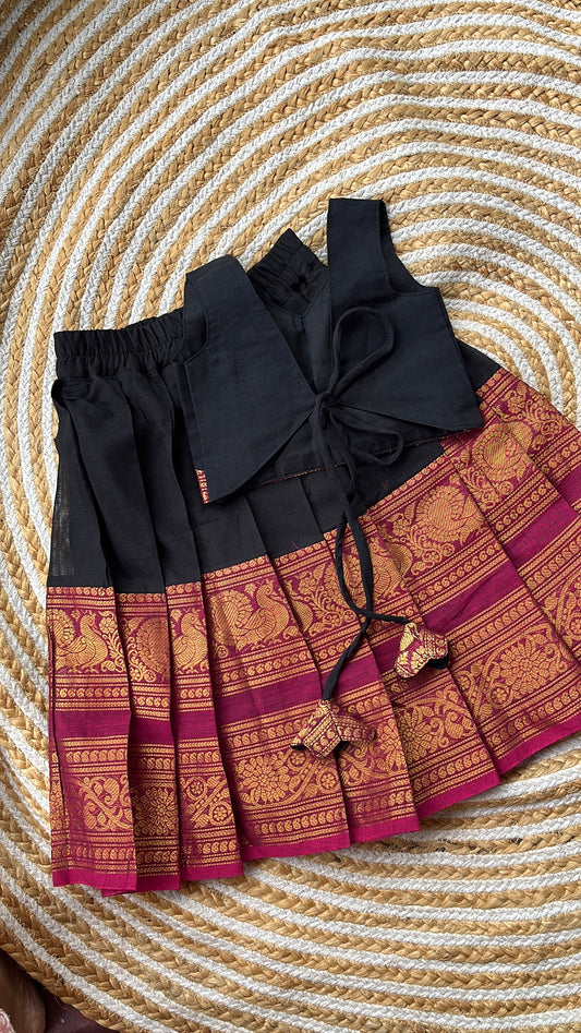 skirt and top - black