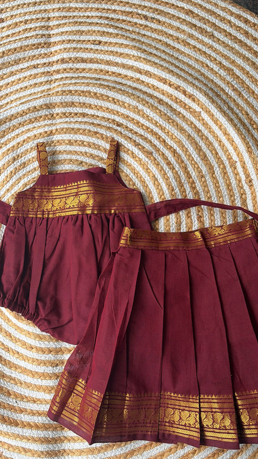 3 in one romper and skirt - maroon