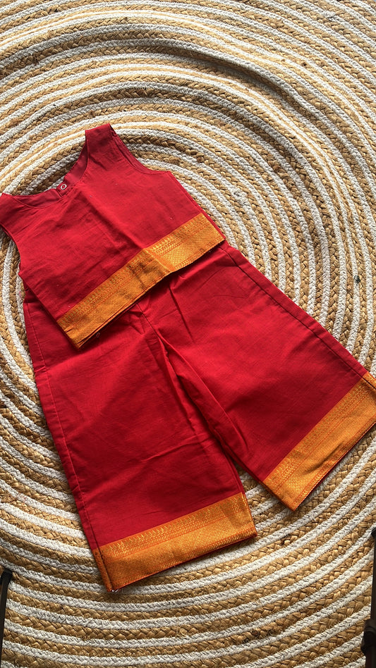 Pant and Top - red and yellow
