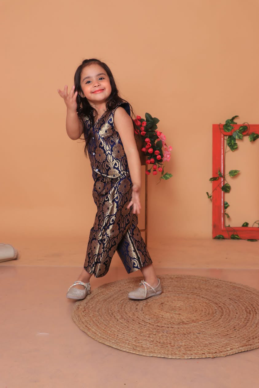 Brocade pant and coat set