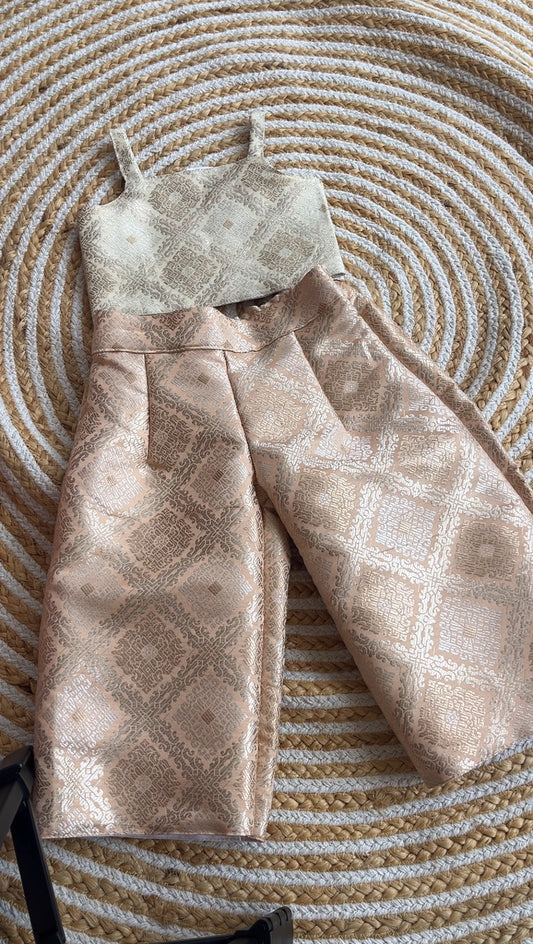 Brocade pant and top set (sleeveless top )