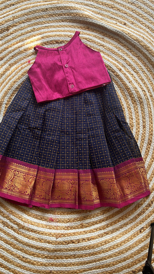 skirt and top -navy blue halter neck