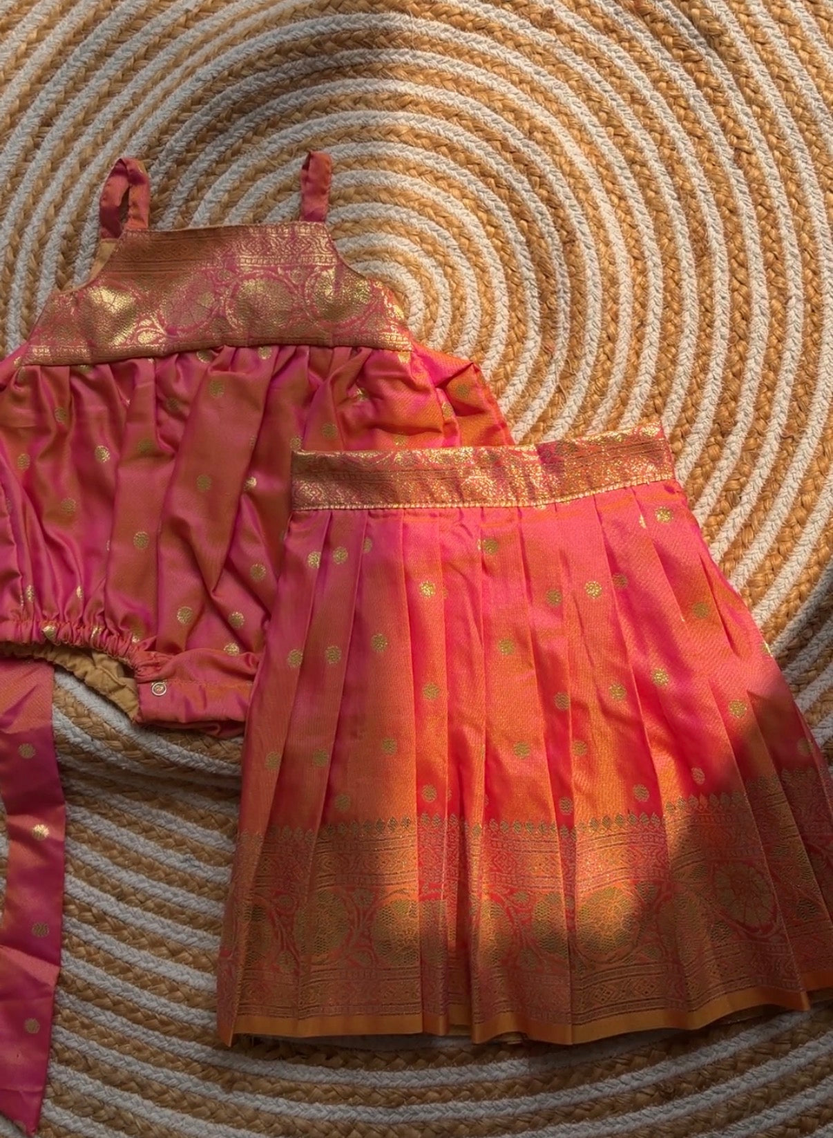 3 in one romper and skirt - pink