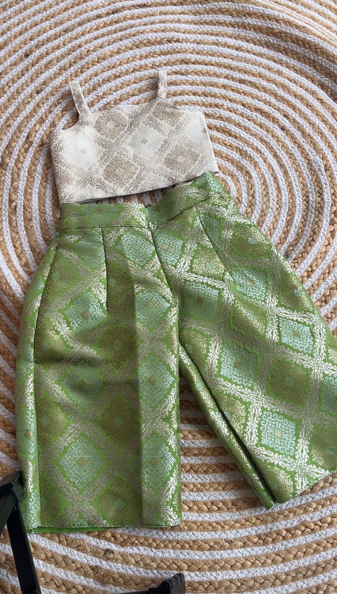 Brocade pant and top set (sleeveless top )