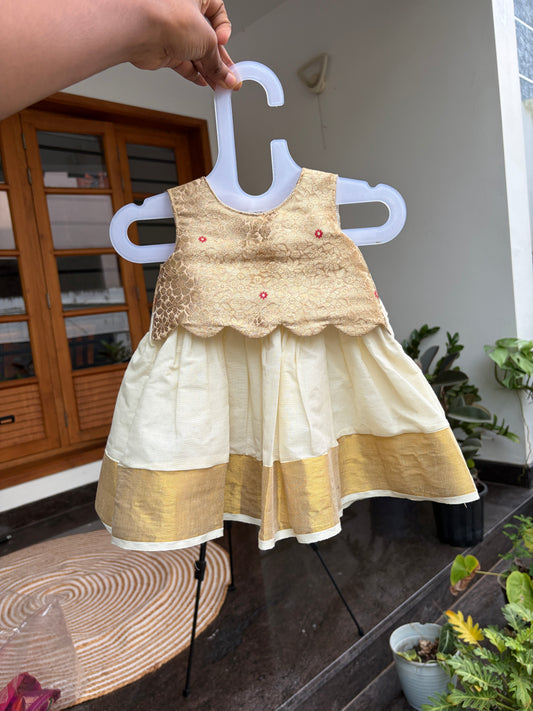 brocade frock( onam collection)