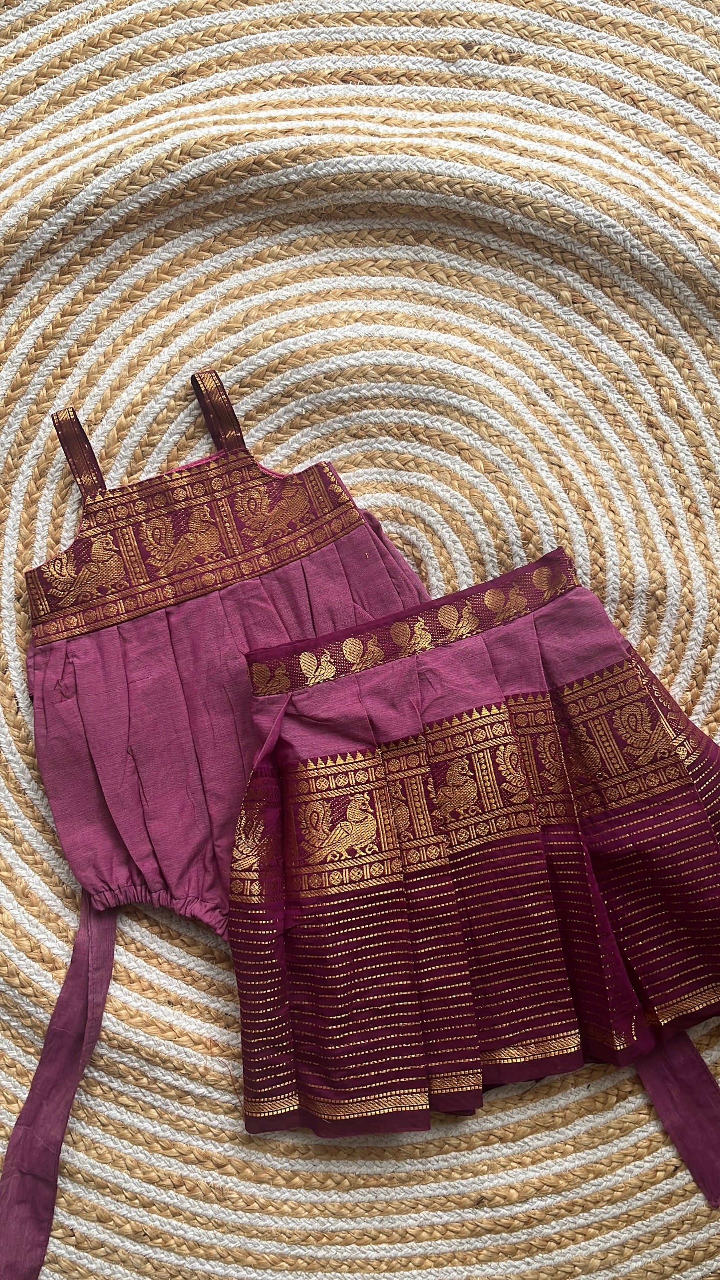 3 in one romper and skirt - wine