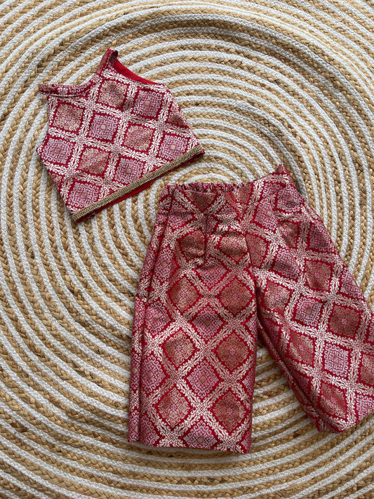 Brocade pant and top set( RH105)