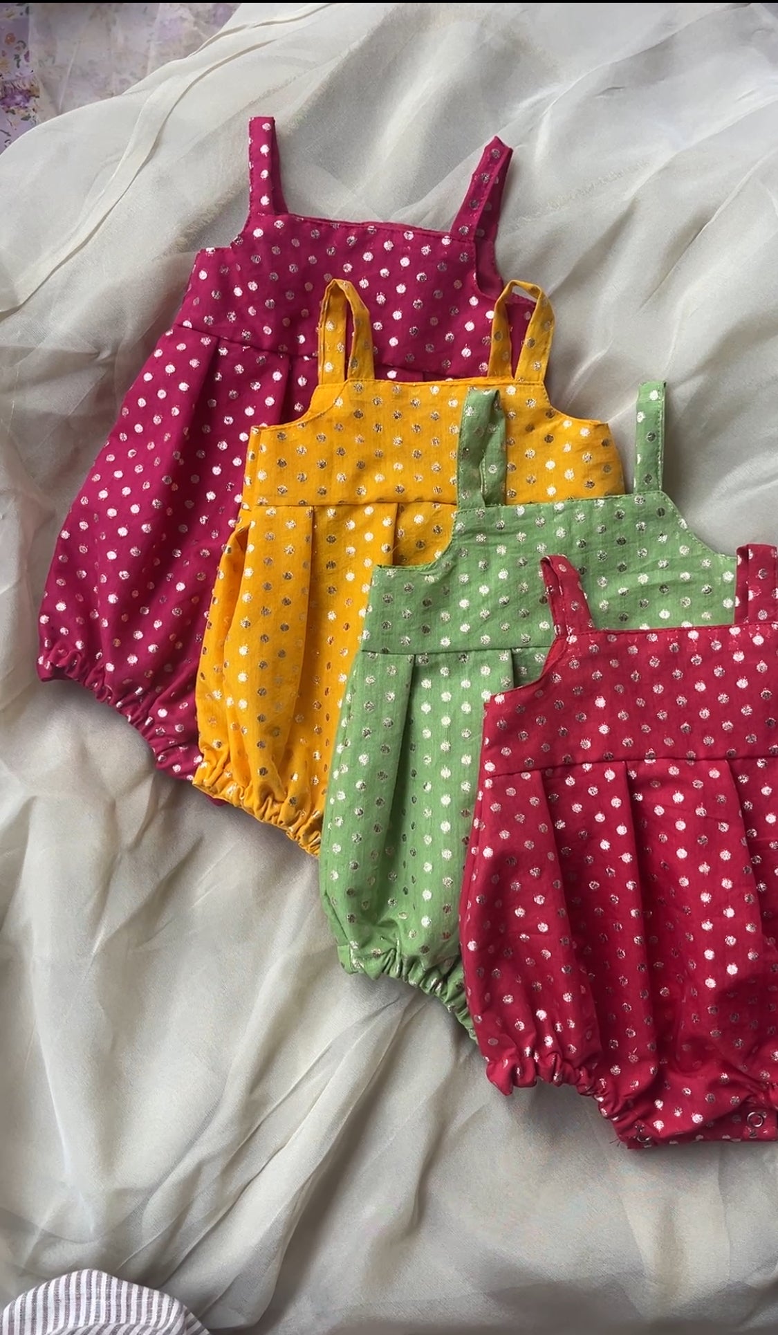 Polka romper and headband