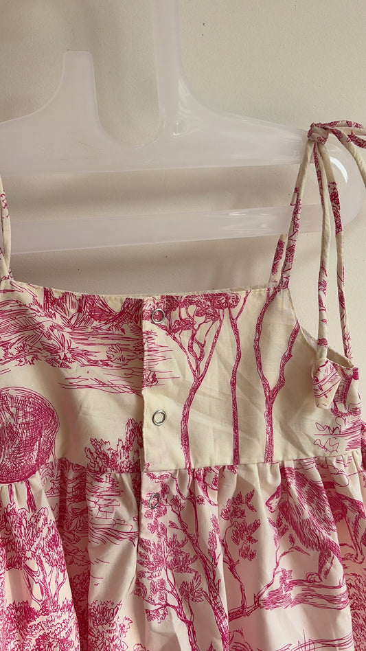 Cotton frock- pink jungle