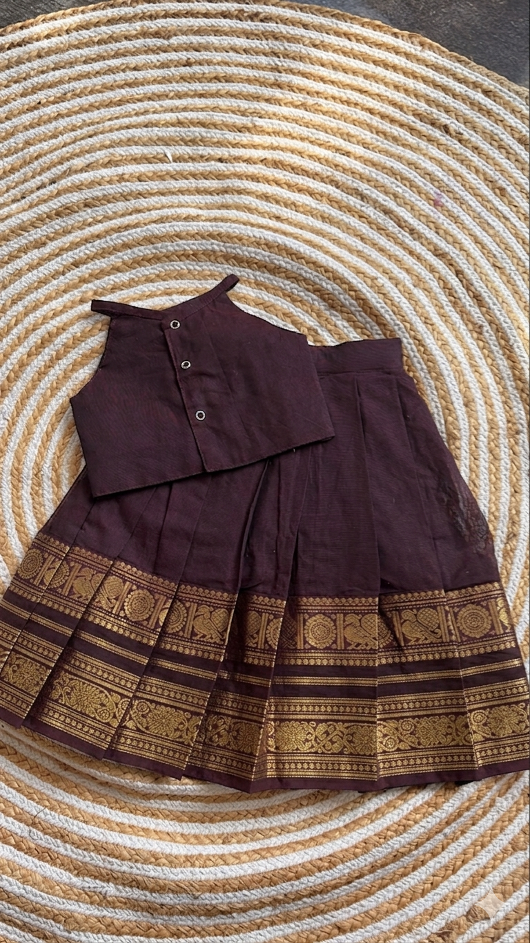 skirt and crop top - brown halter neck( ready to ship- no customisations allowed in this product)