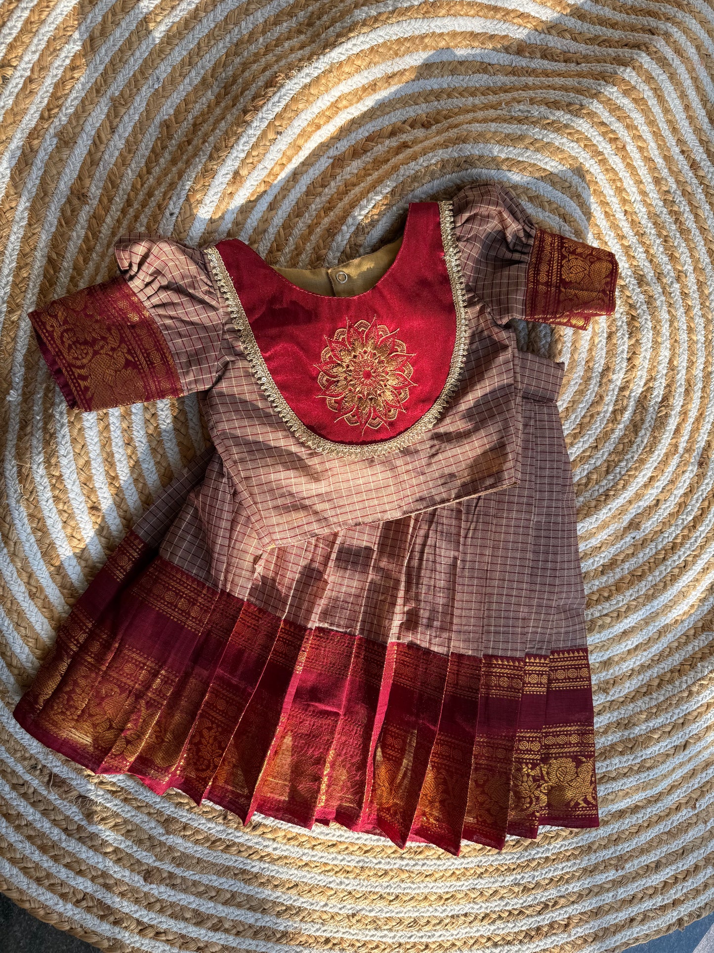 skirt and crop top -with Embroidery