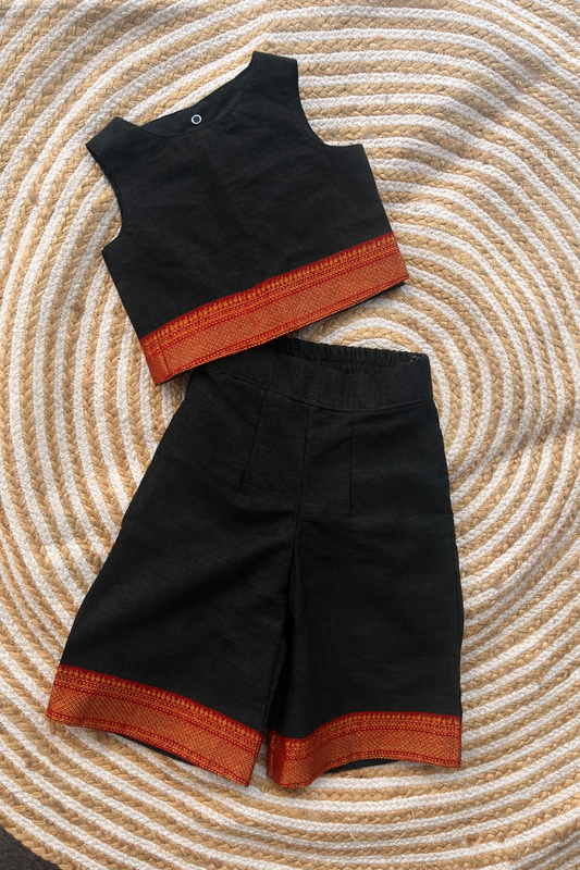 Pant and Top - black and red