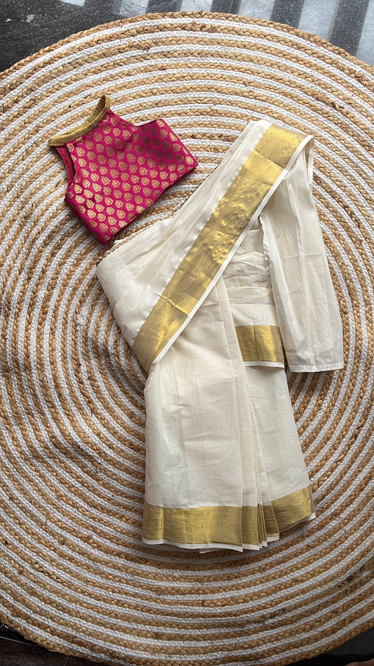 Pre pleated Saree-onam kasav 0-5 years