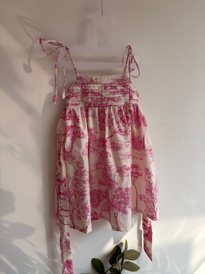 Cotton frock- pink jungle