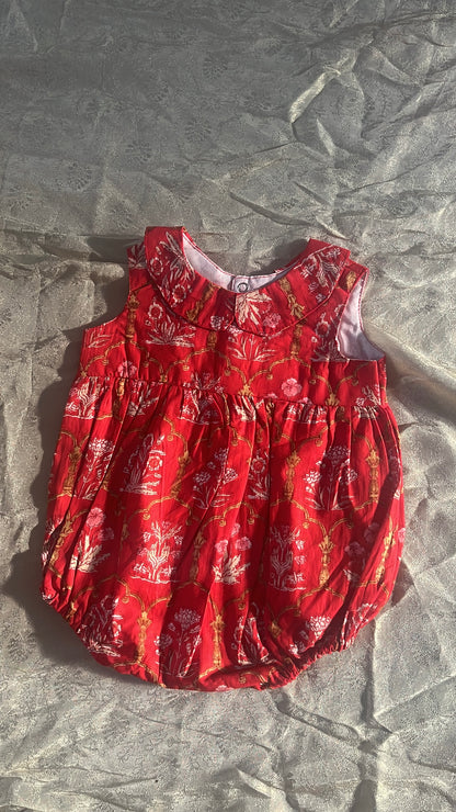 Block print romper-girls