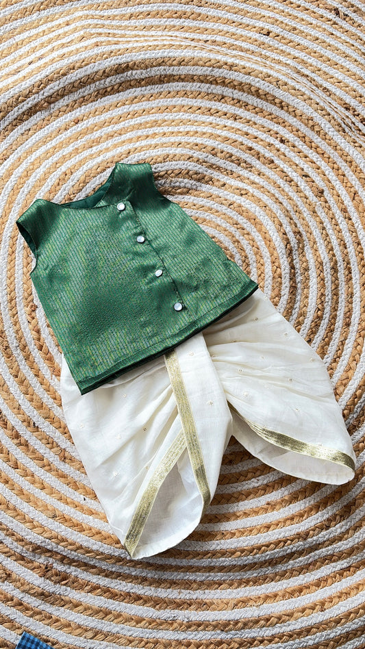 Dhothi and top set for babies