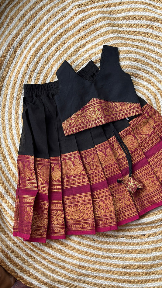 skirt and top - black