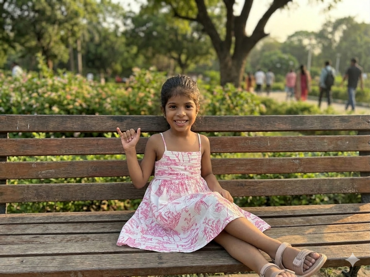 Cotton frock- pink jungle