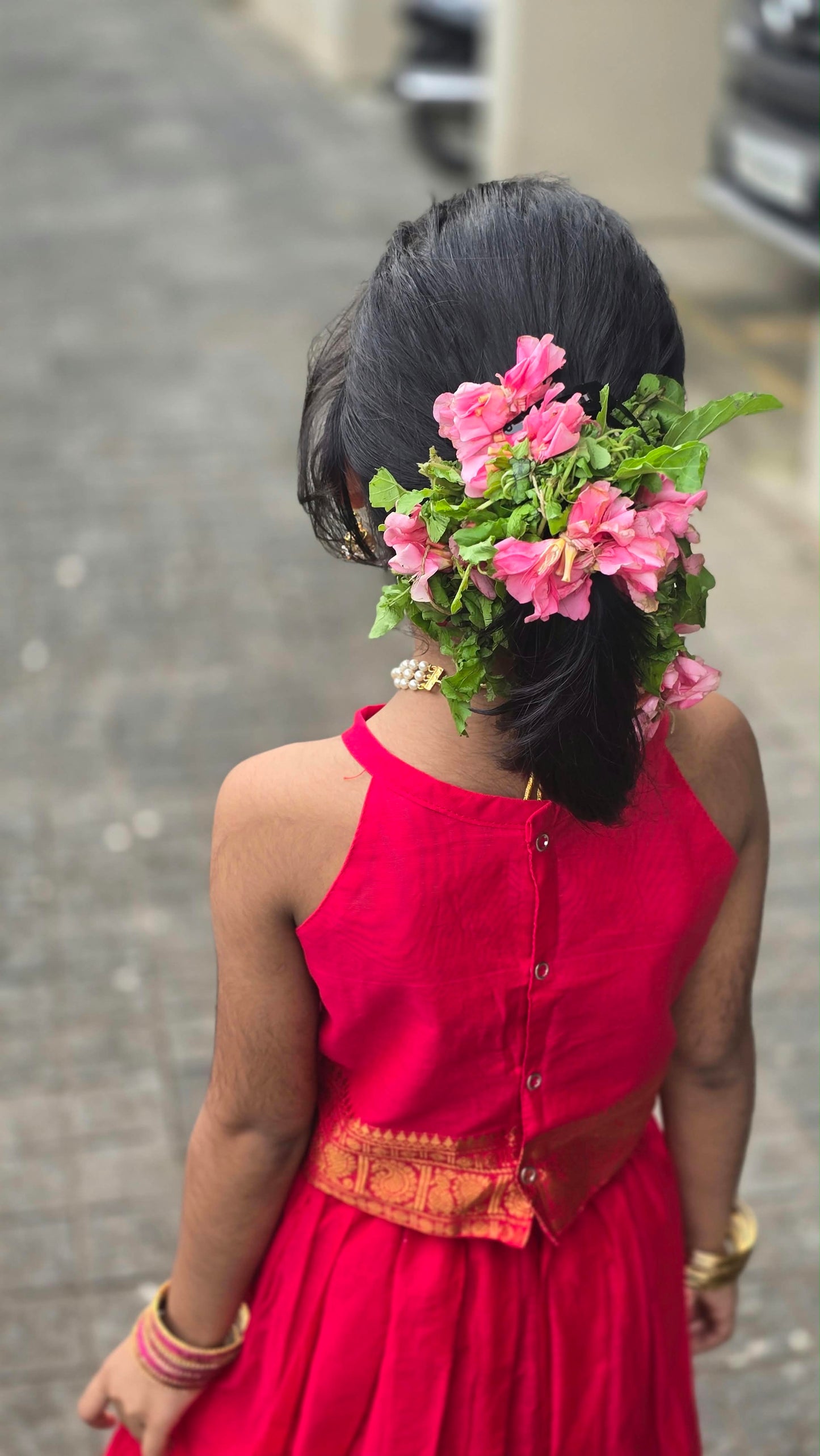 Skirt and crop top- fuchsia pink