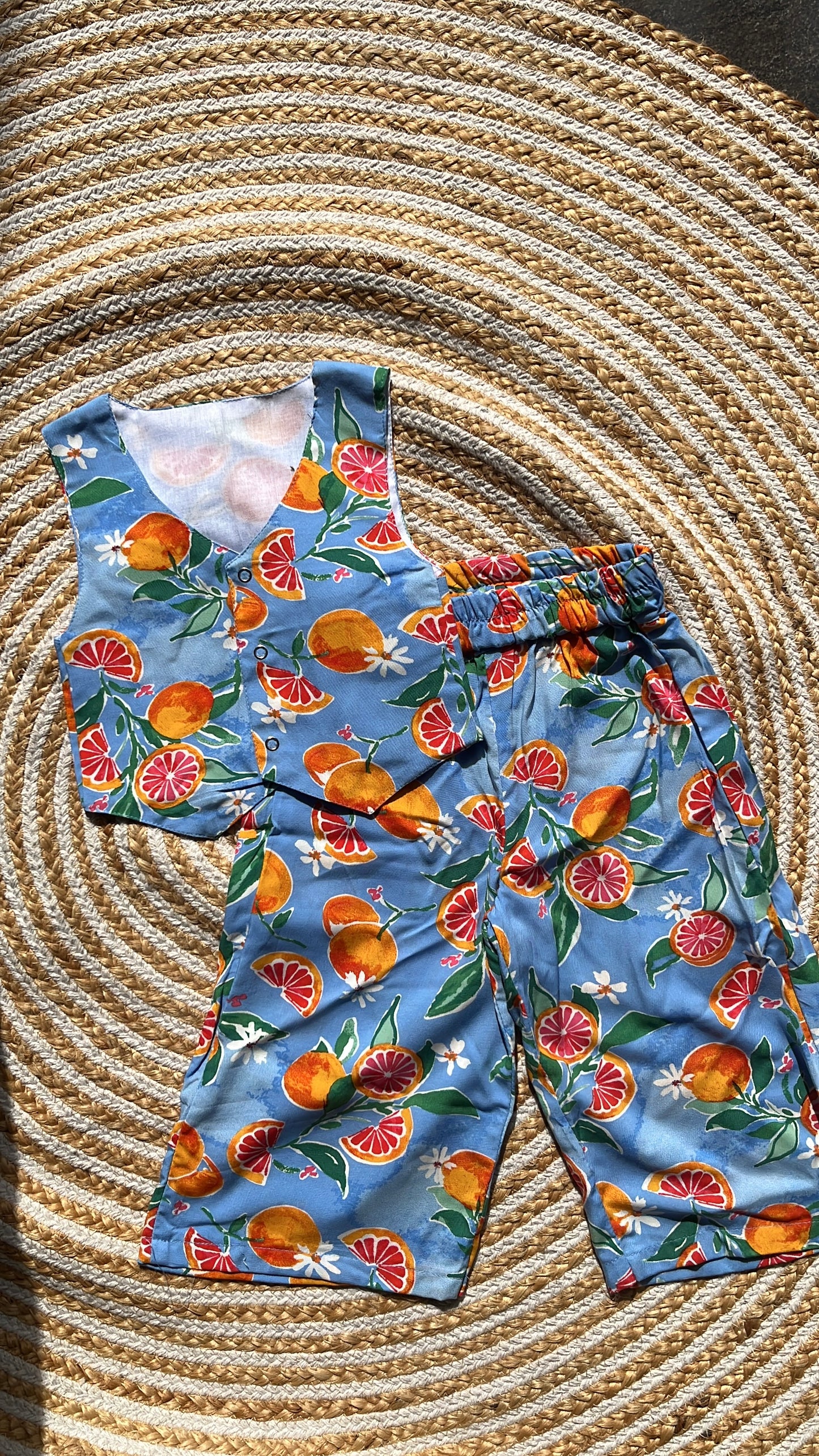 Cotton vest and pant set