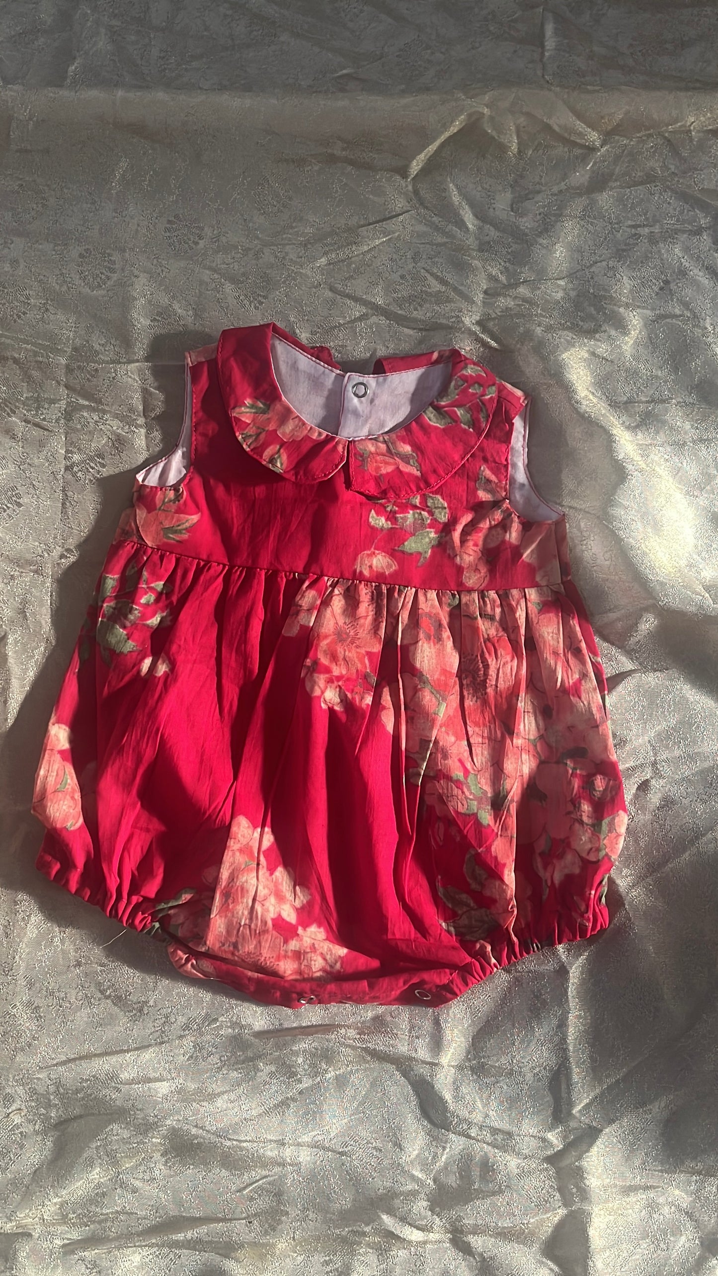 Block print romper-girls