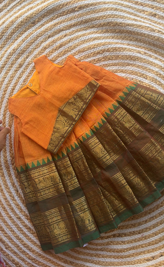Mango yellow skirt and top ( cotton)