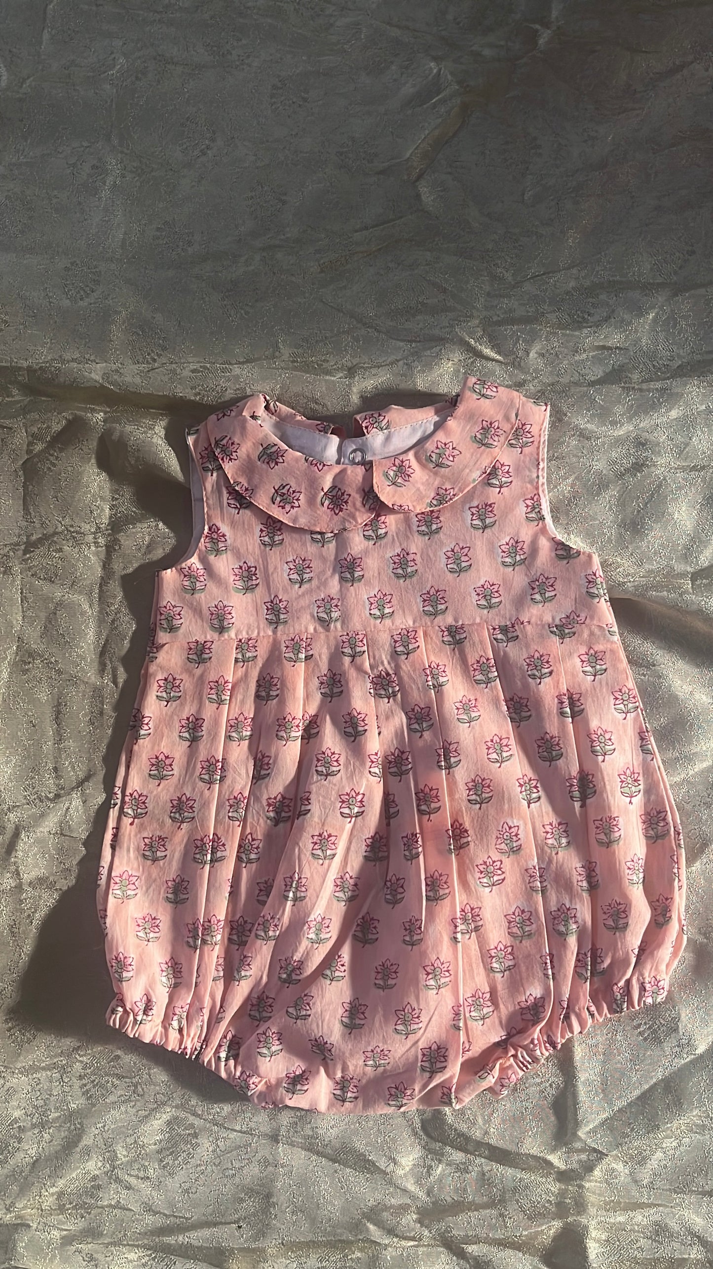 Block print romper-girls