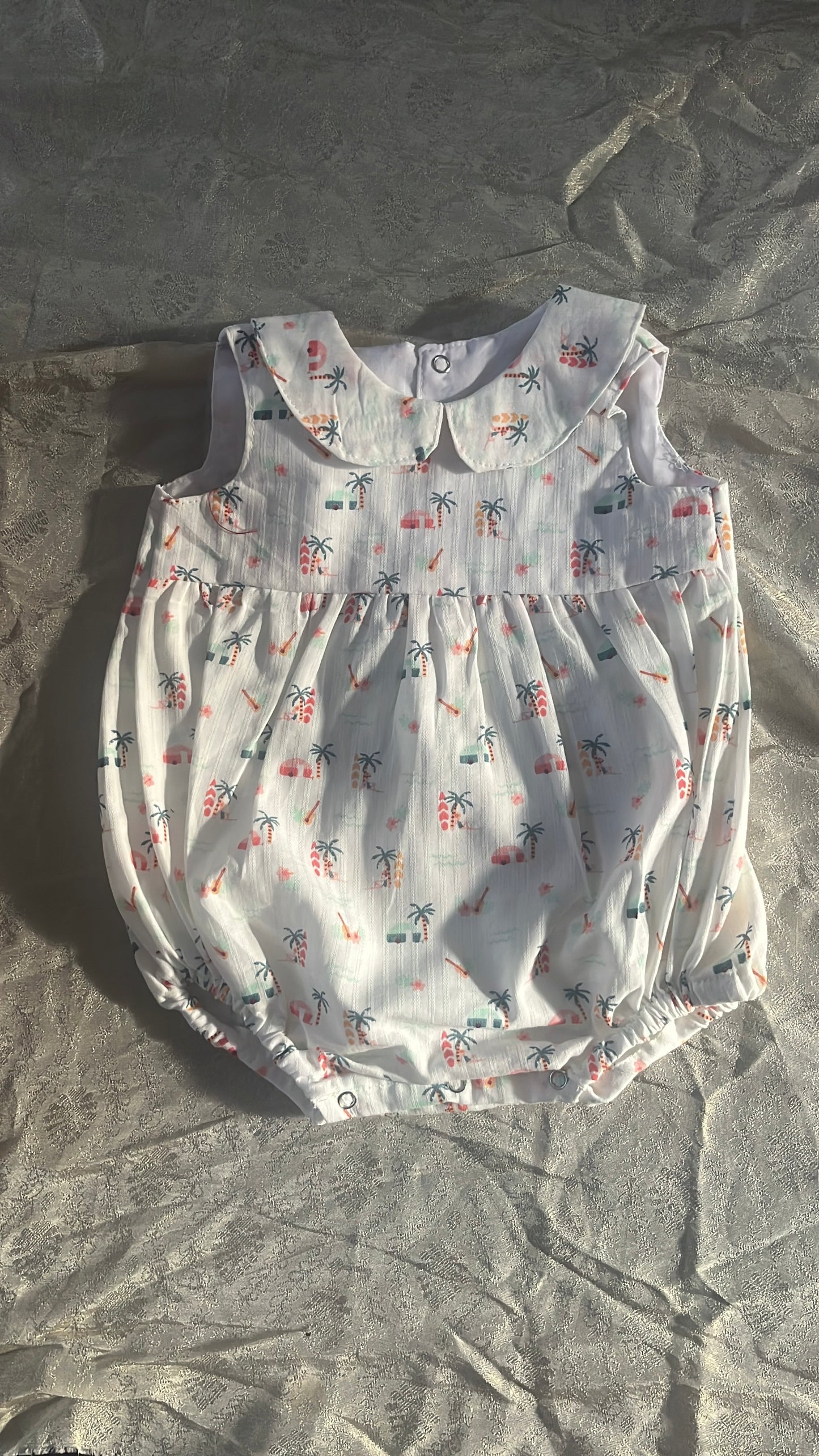 Block print romper-girls