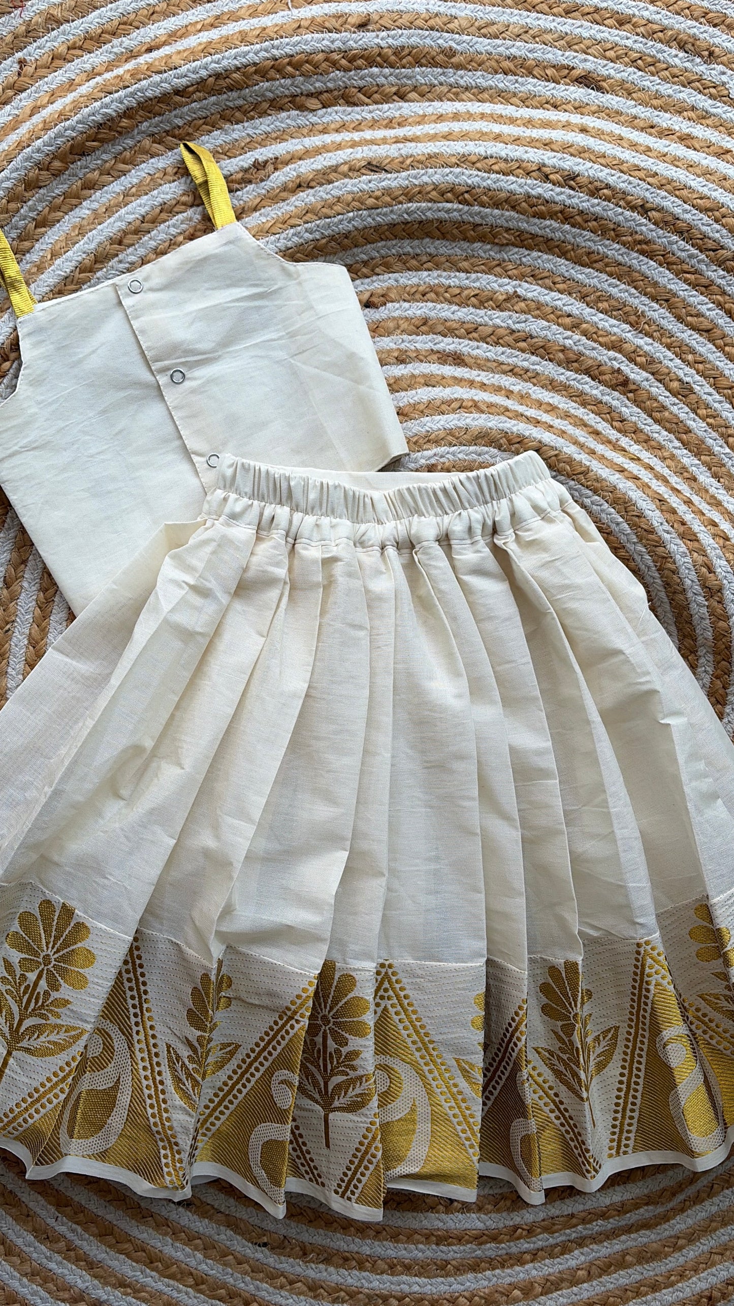 Ethnic skirt and crop top -vishu special