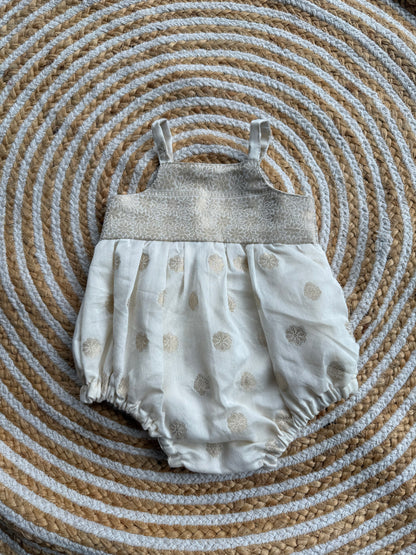 Chanderi offwhite ROMPER