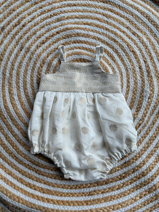 Chanderi offwhite ROMPER