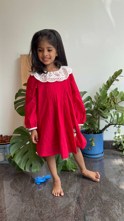 Red Reindeer frock