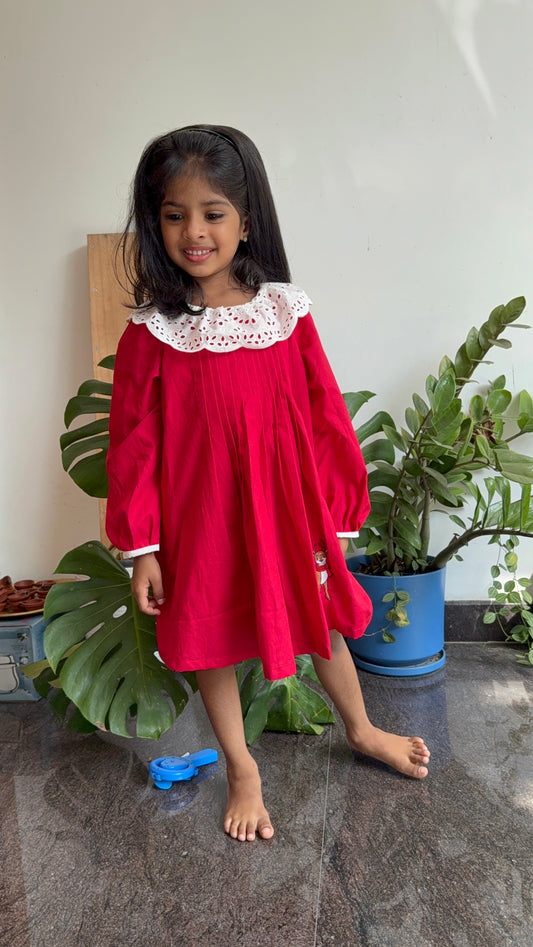 Red Reindeer frock