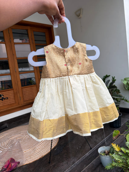 brocade frock( onam collection)