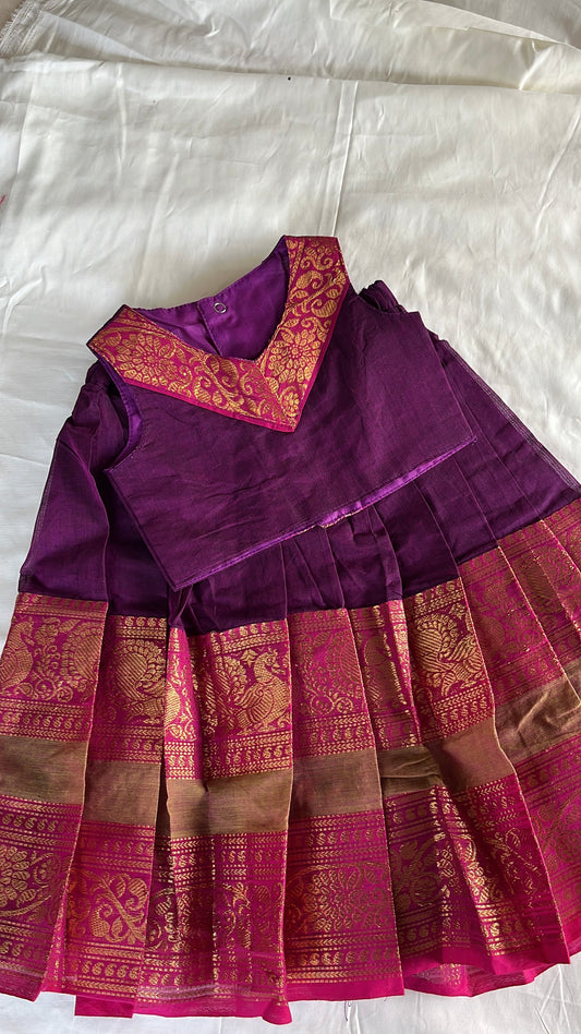 Ethnic skirt and top -purple and pink