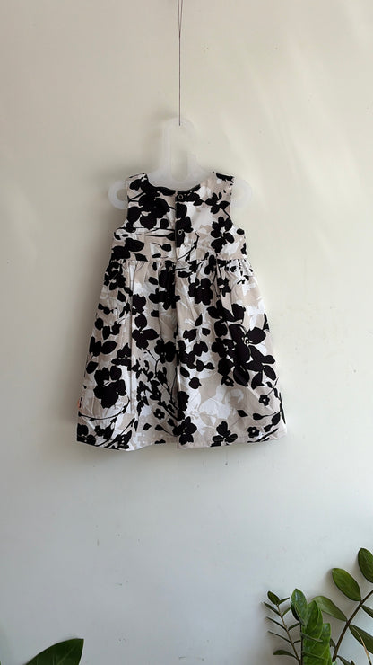 Cotton frock- black floral