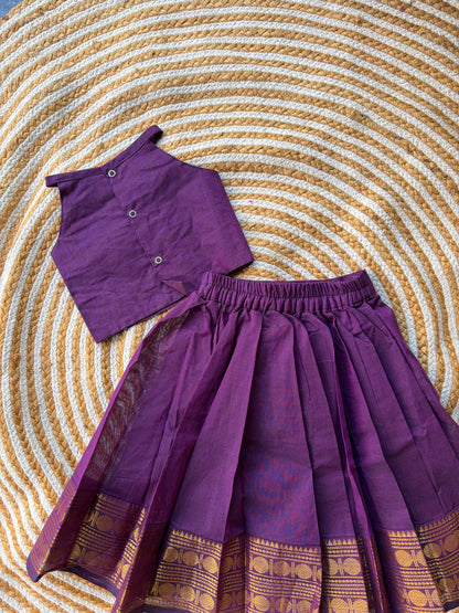 Skirt and crop top- violet