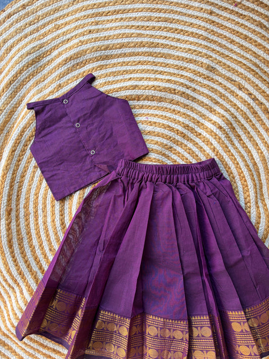 Skirt and crop top- violet