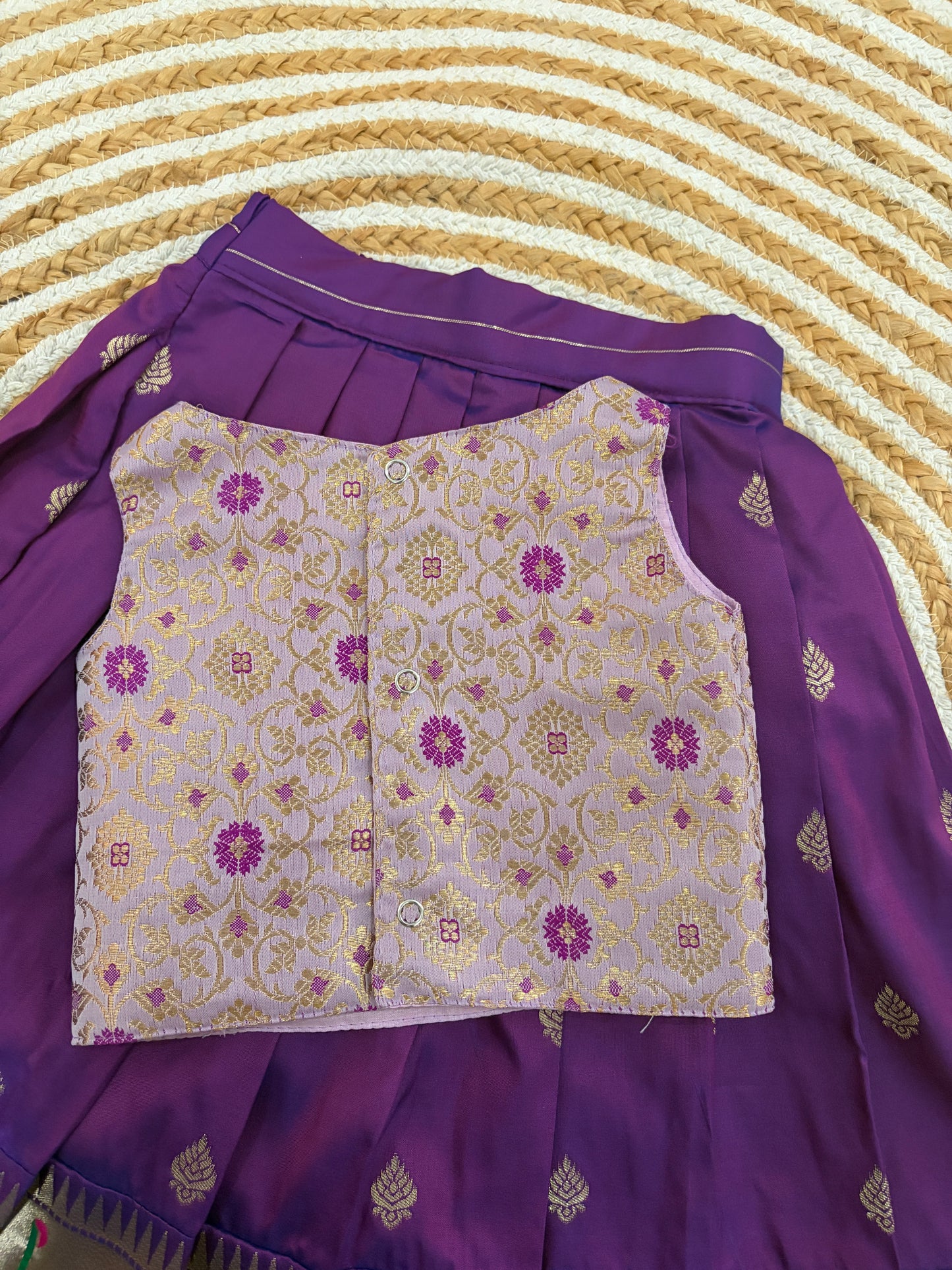 Ethnic skirt and top -purple and lilac