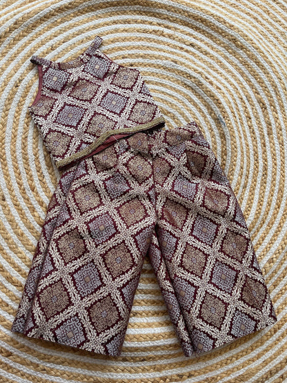 Brocade pant and top set( RH105)