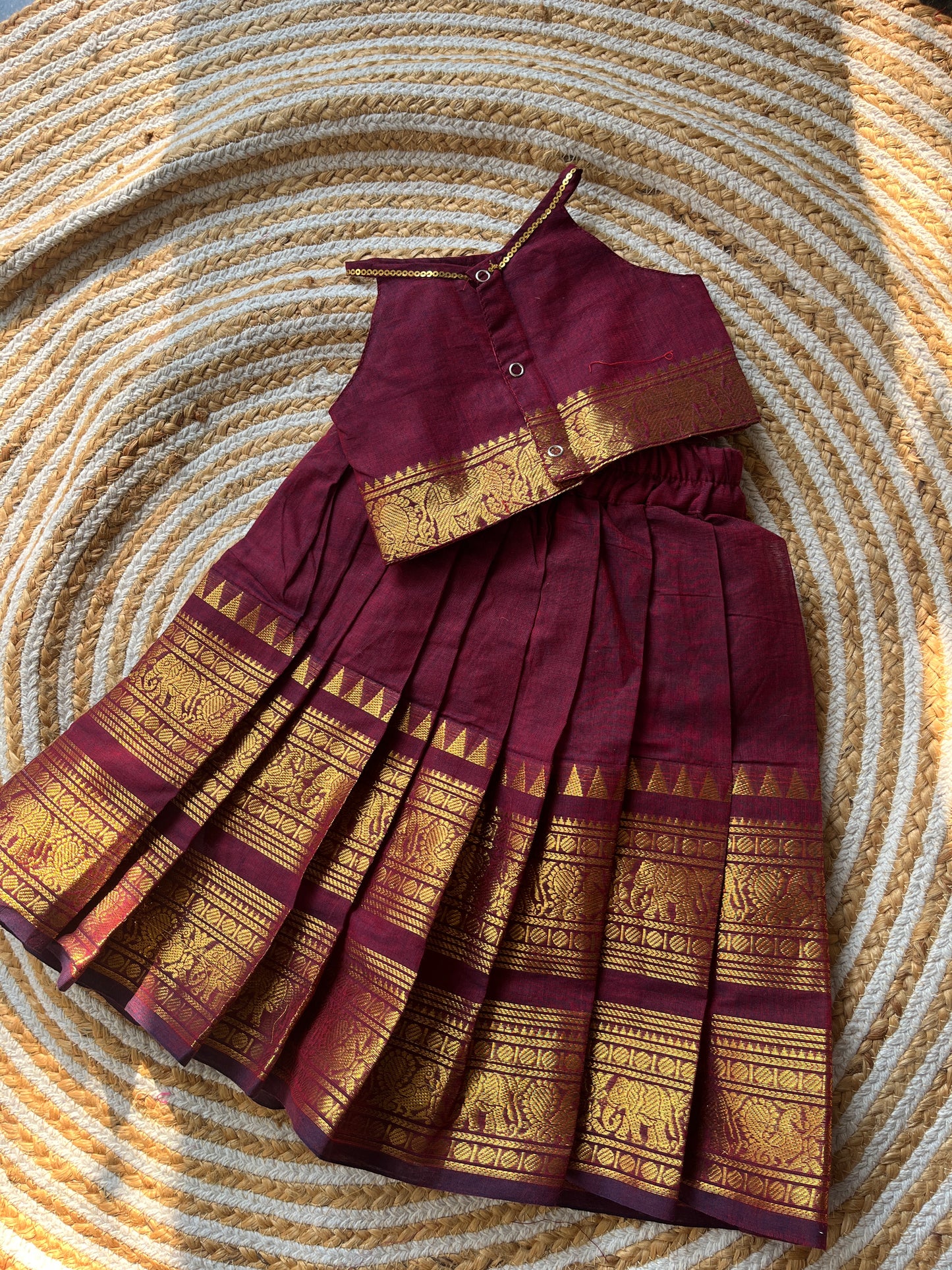 skirt and top - maroon halter neck