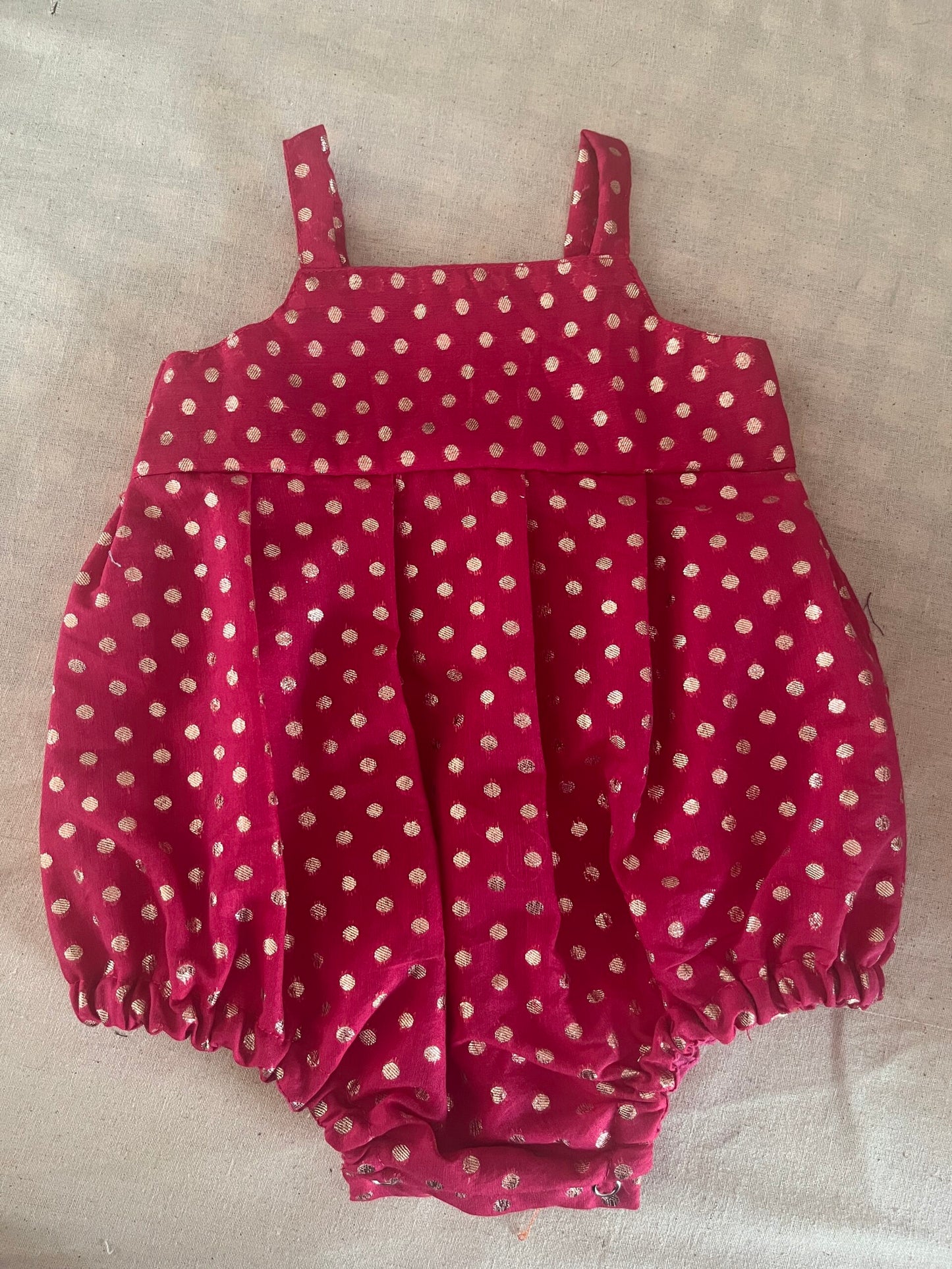 Polka romper and headband