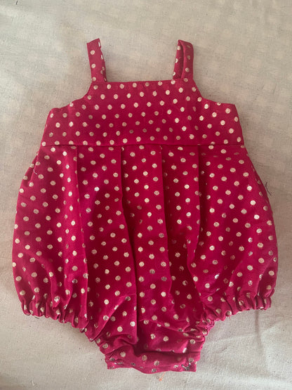 Polka romper and headband