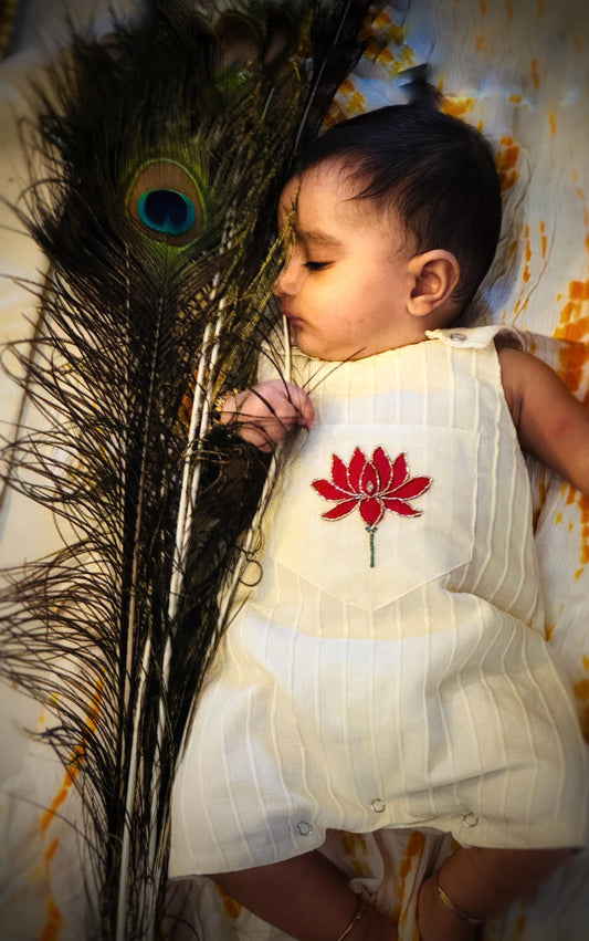 Ethnic Boys romper -lotus