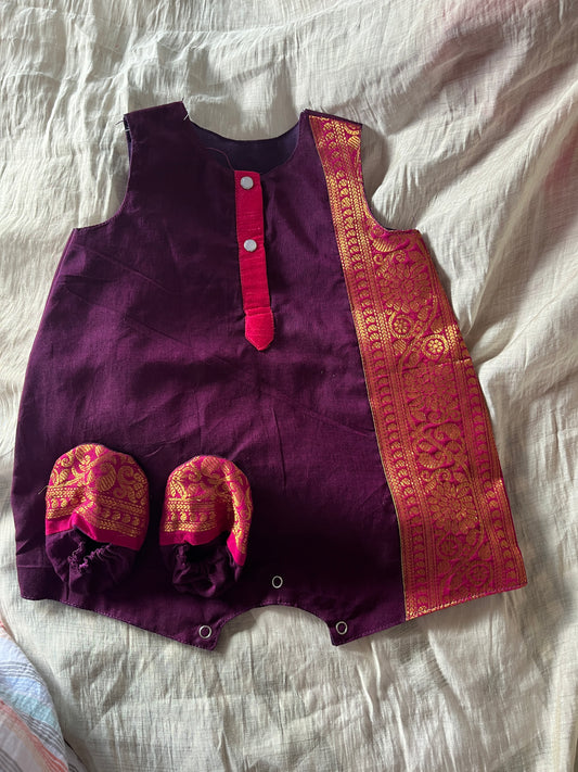 Ethnic Boys romper - Violet