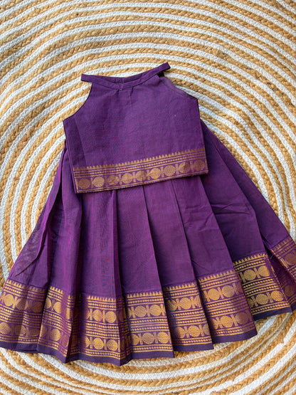 Skirt and crop top- violet