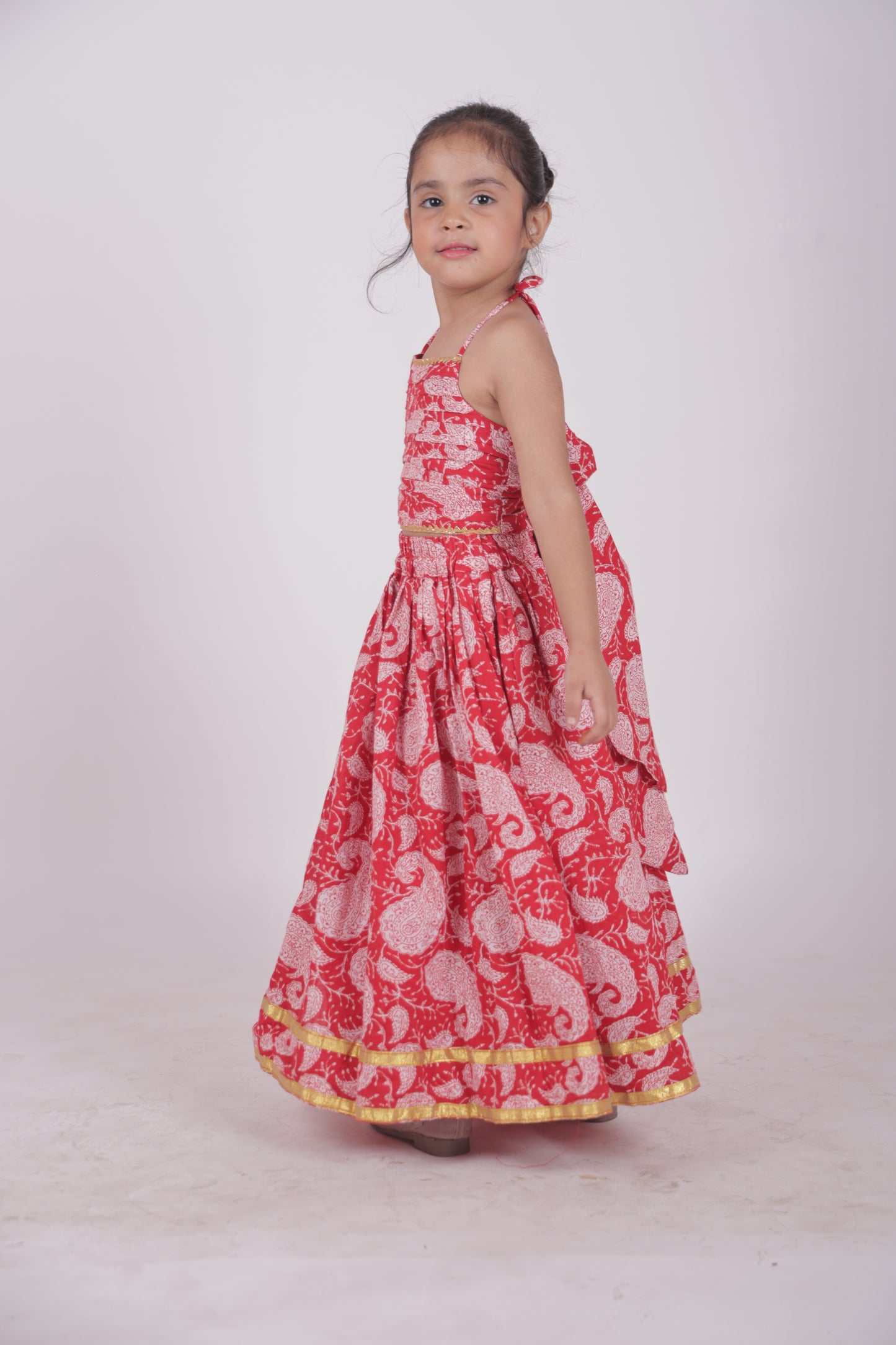 Skirt and top -red paisley