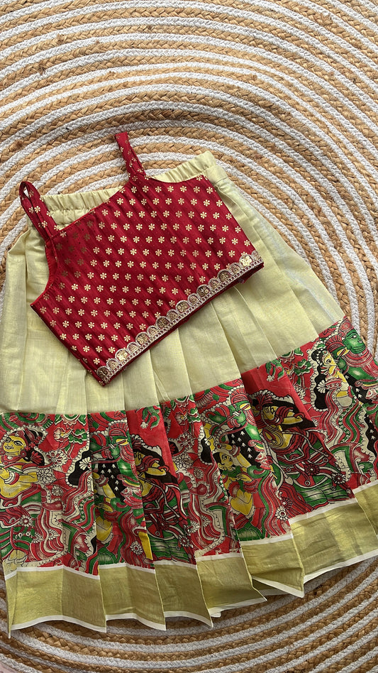 Kalamkari skirt and top
