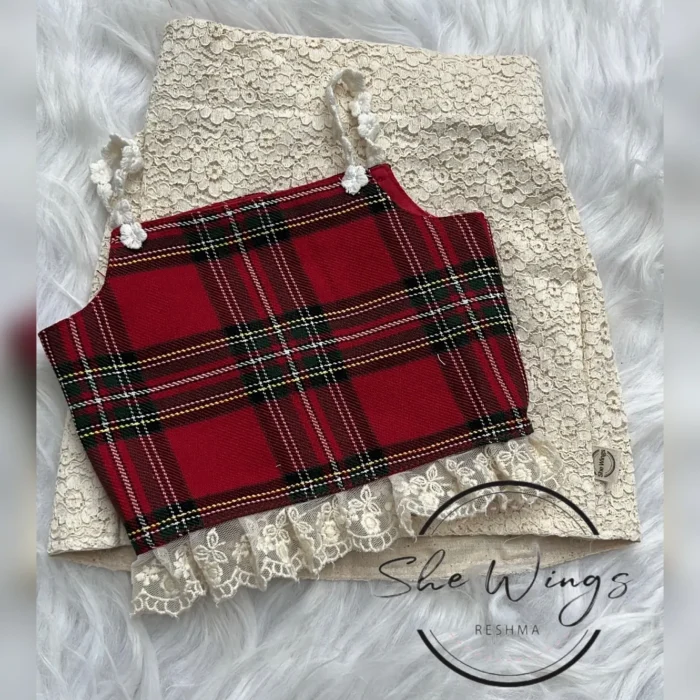 Christmas check skirt n top(WR)